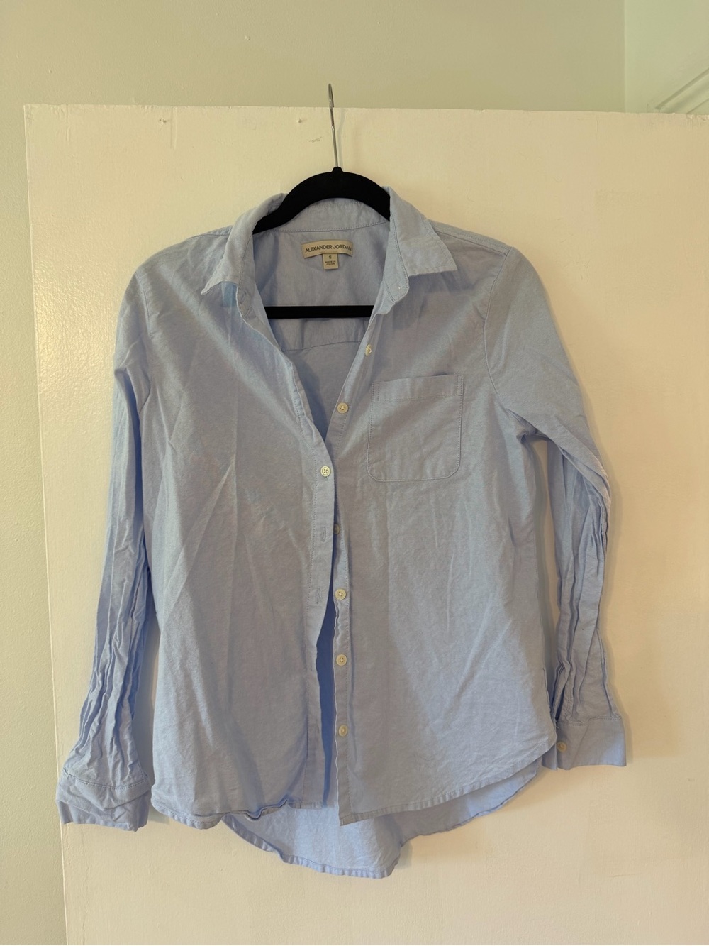 Alexander Jordan Light Blue Cotton Button-Up Shirt